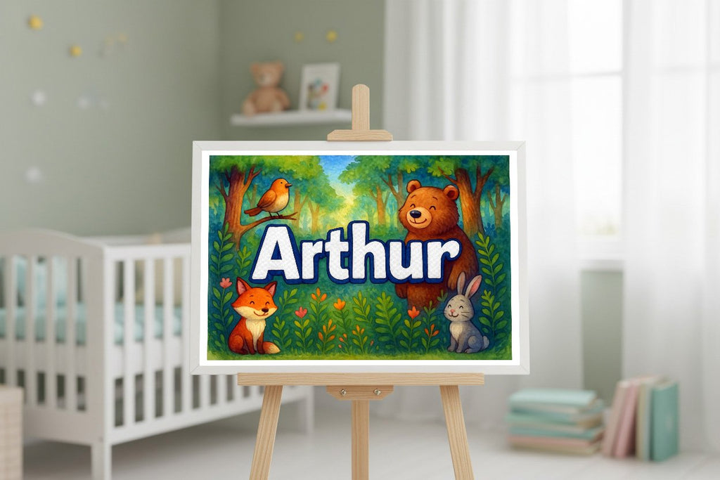 Personalized name art for Arthur
