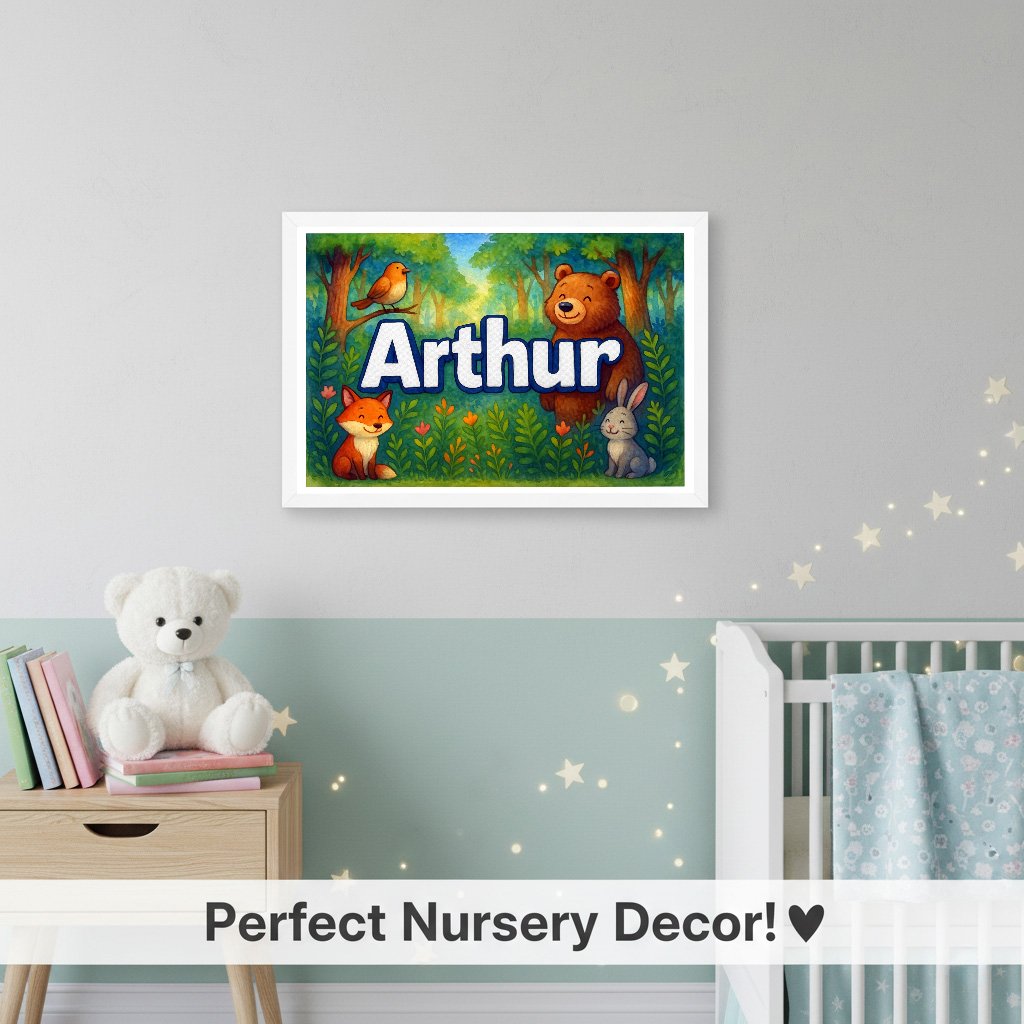 Personalized name art for Arthur