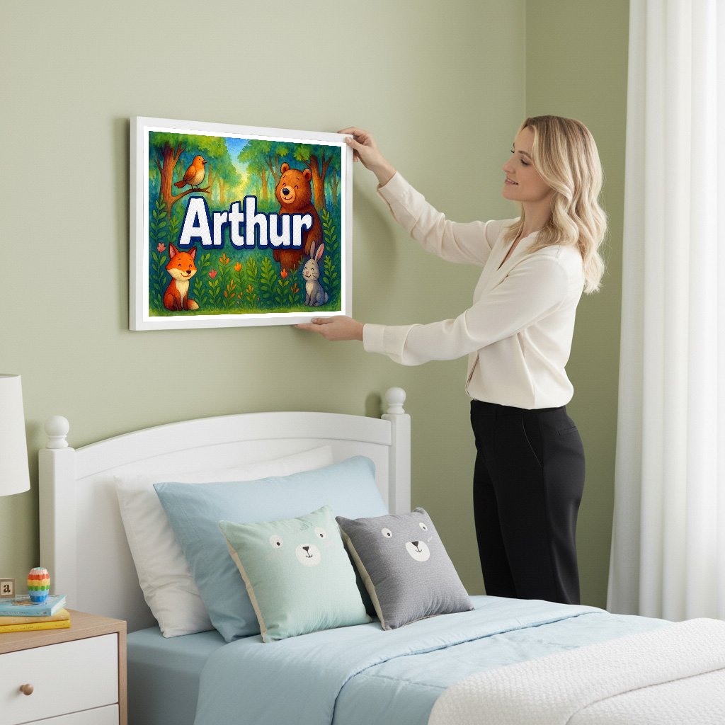 Personalized name art for Arthur