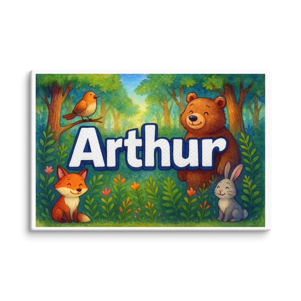 Arthur Personalized Forest Friends Artwork