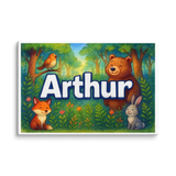 Calm arthur Forest Friends Personalized Wall Art