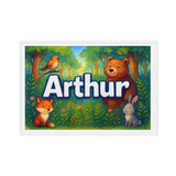 Calm arthur Forest Friends Personalized Wall Art