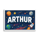 Adventurous arthur Space Explorer Name Art