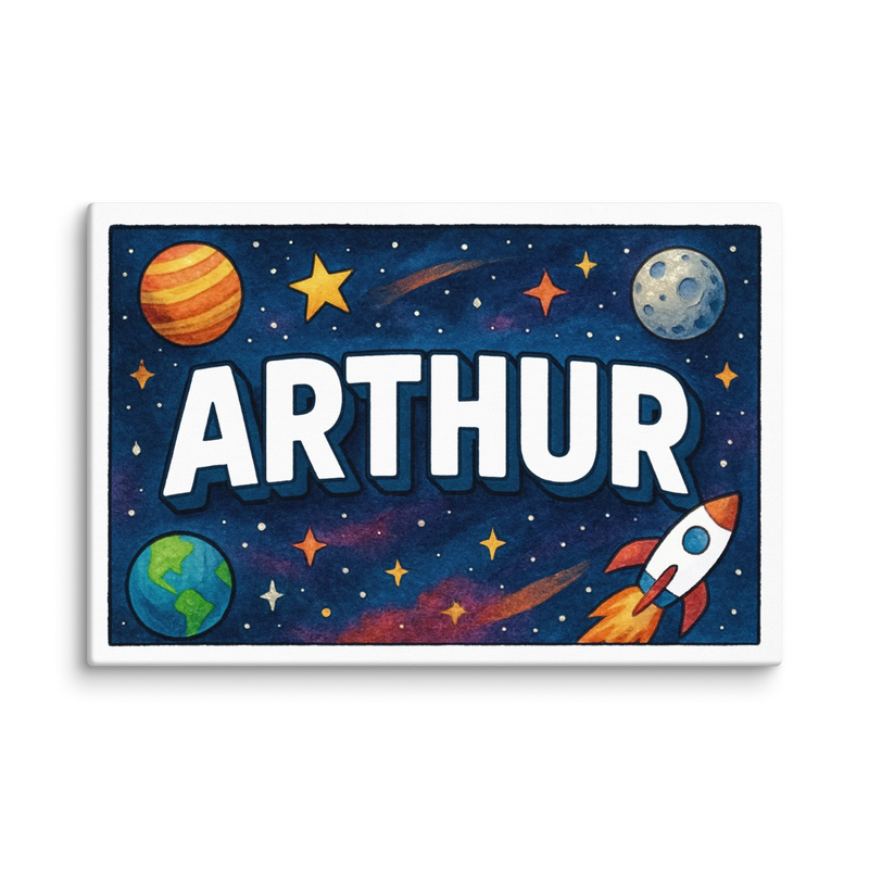 Adventurous arthur Space Explorer Name Art