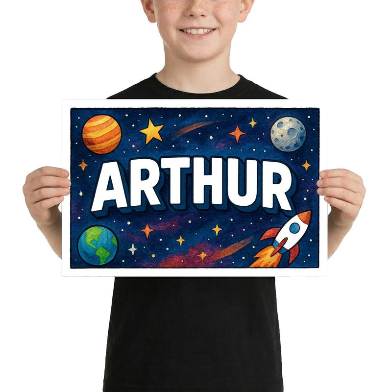 Adventurous arthur Space Explorer Name Art