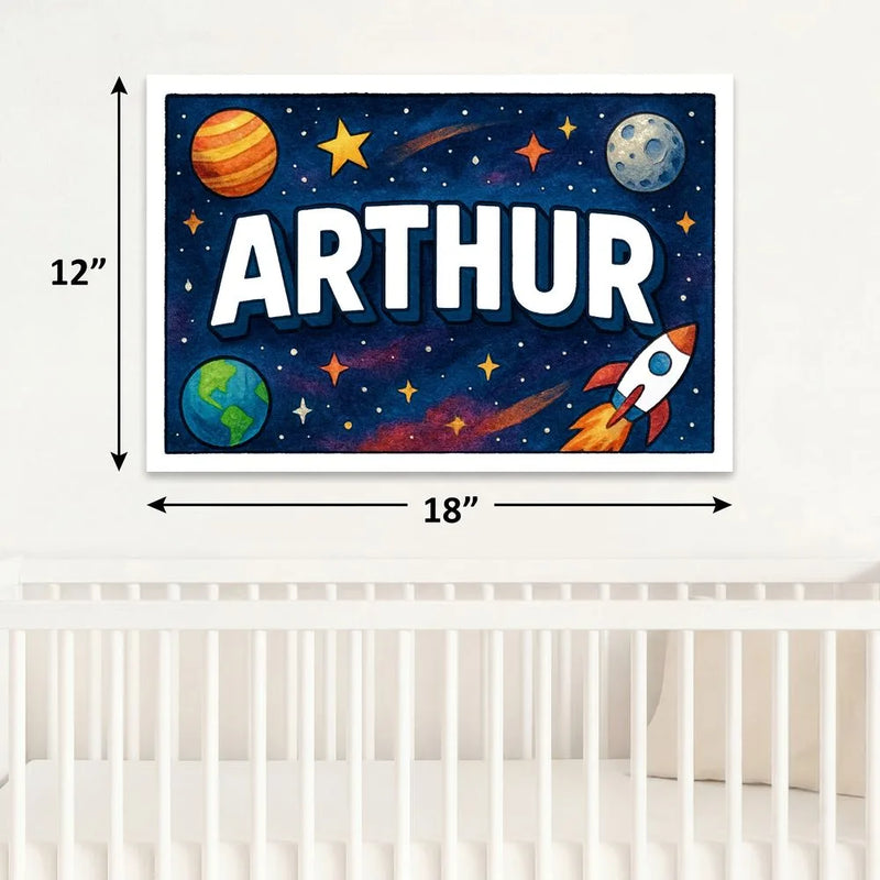 Adventurous arthur Space Explorer Name Art