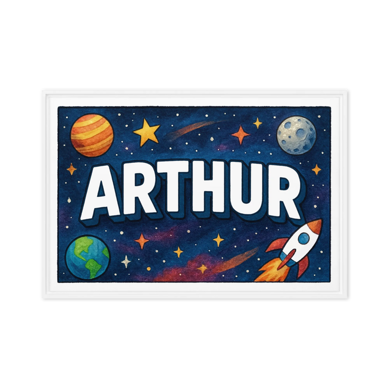 Adventurous arthur Space Explorer Name Art
