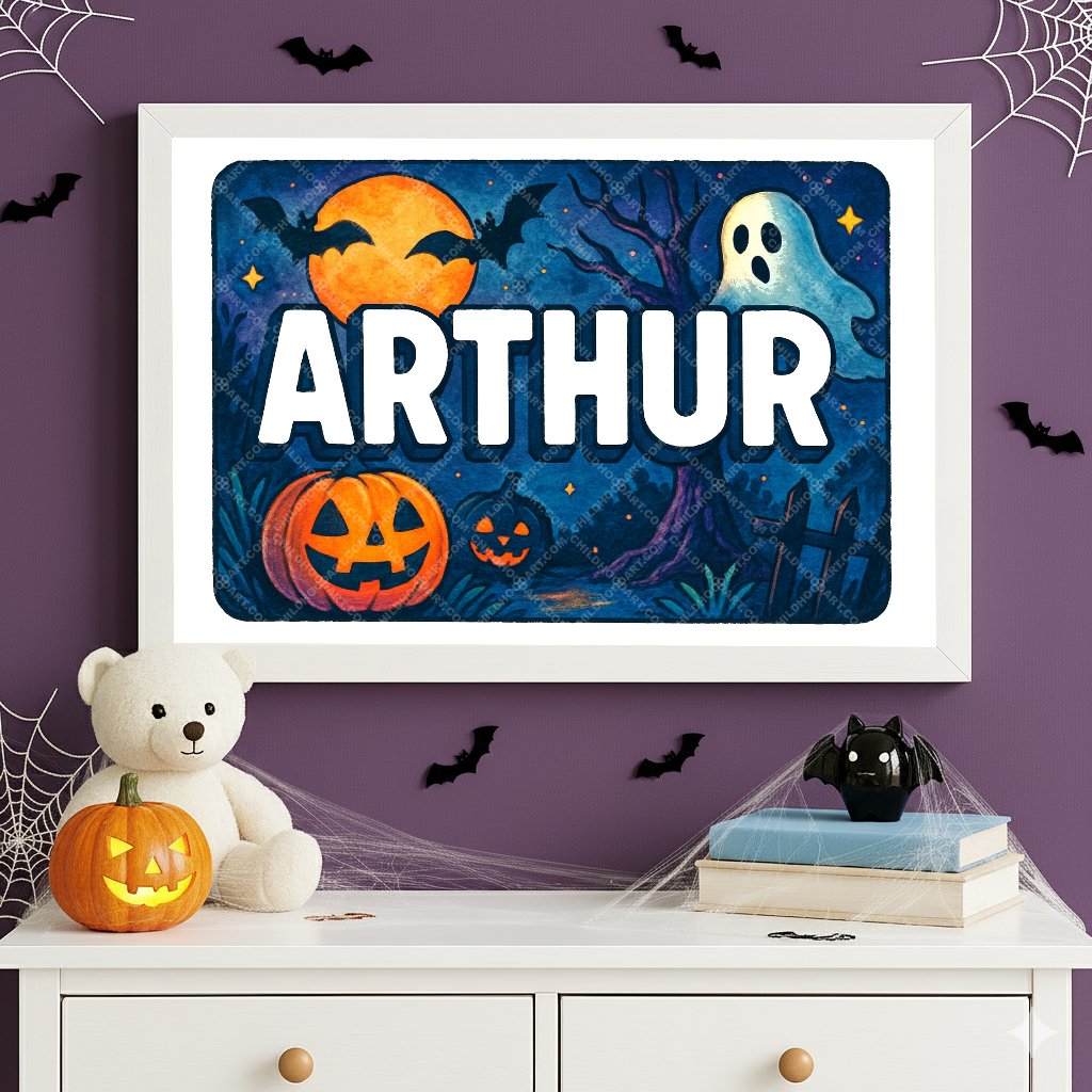 Personalized name art for Arthur