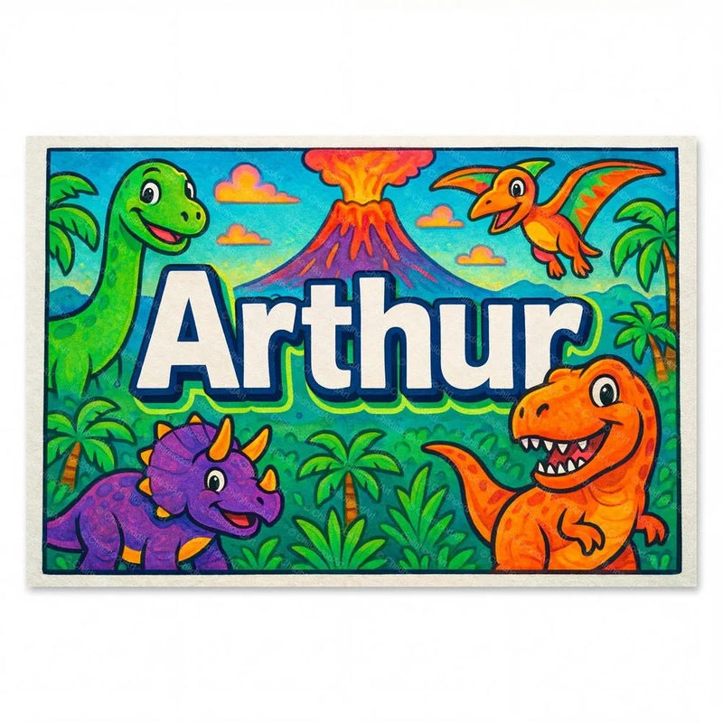 Adventurous arthur Dinosaur Adventure Name Art