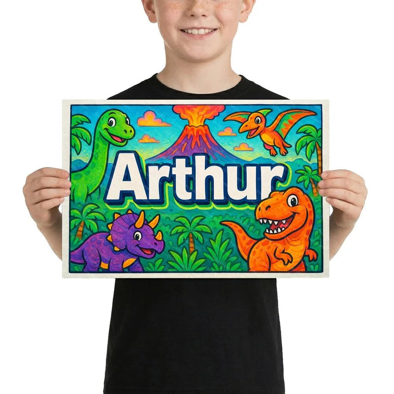 Adventurous arthur Dinosaur Adventure Name Art