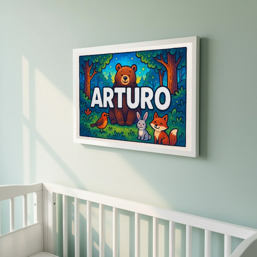 Personalized name art for Arturo