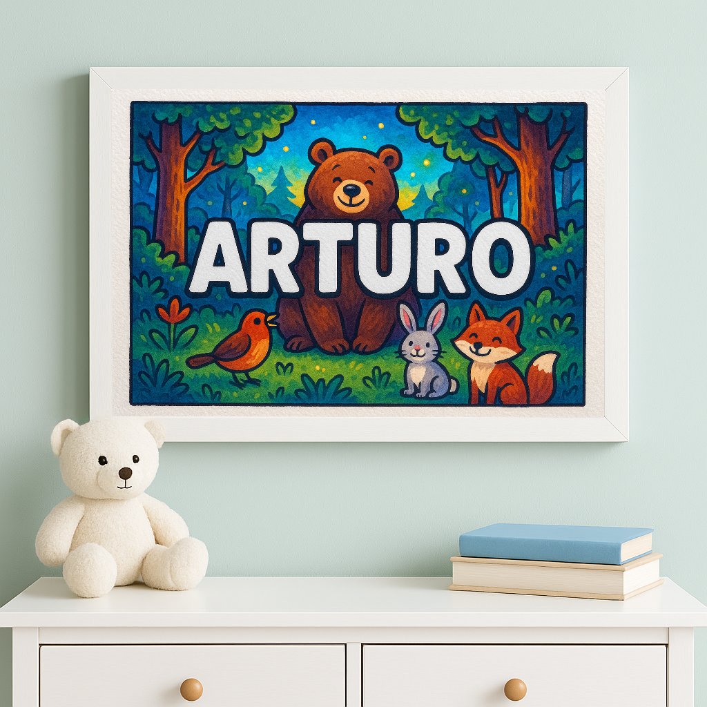 Personalized name art for Arturo
