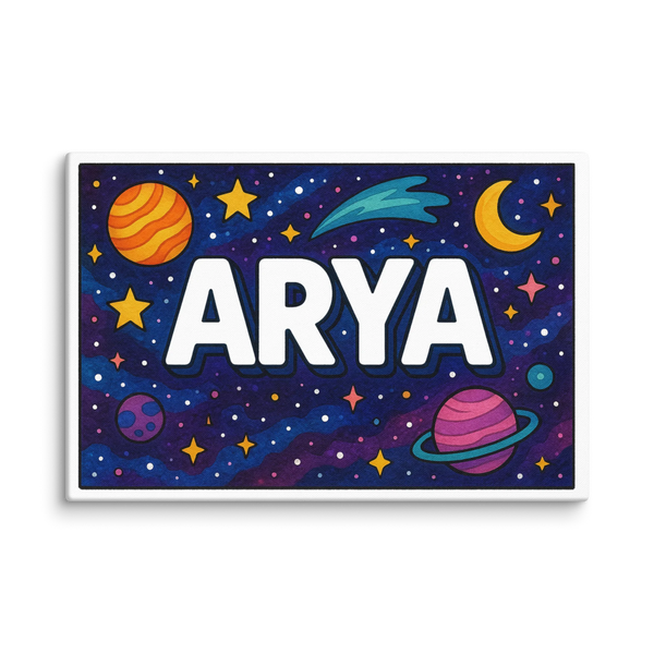 Arya Personalized Space Explorer Name Art