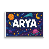 Adventurous arya Space Explorer Name Art