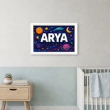 Adventurous arya Space Explorer Name Art