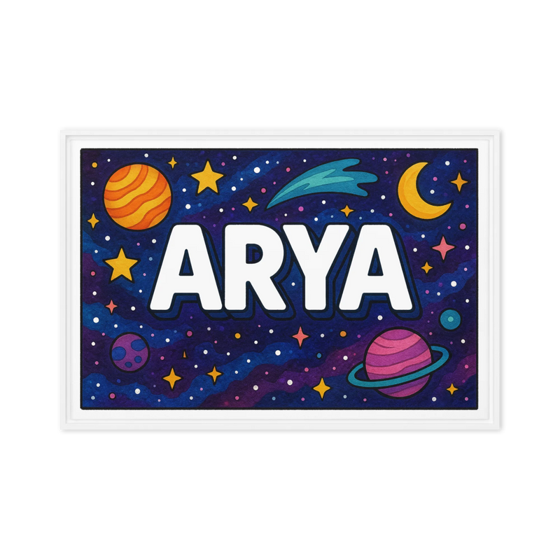 Adventurous arya Space Explorer Name Art