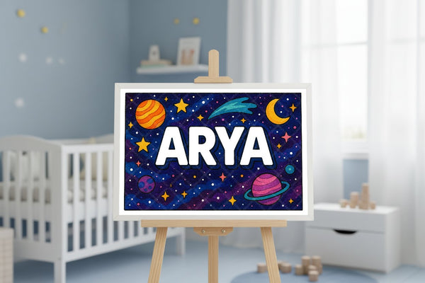 "Arya" Amongst the Stars Personalized Space Artwork