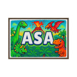 Asa Name Art - Dinosaur Adventure personalized wall print for kids