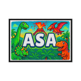 Asa Name Art - Dinosaur Adventure personalized wall print for kids