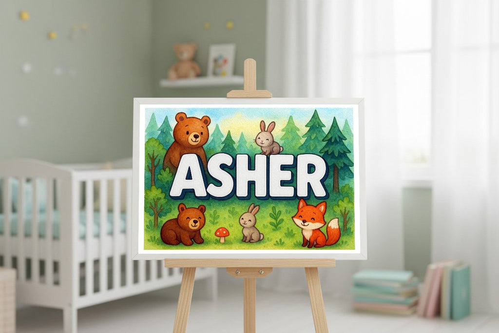 Personalized name art for Asher
