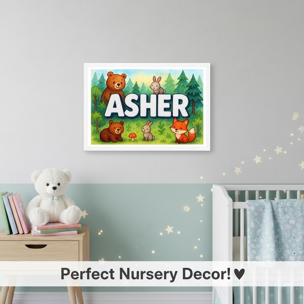 Personalized name art for Asher