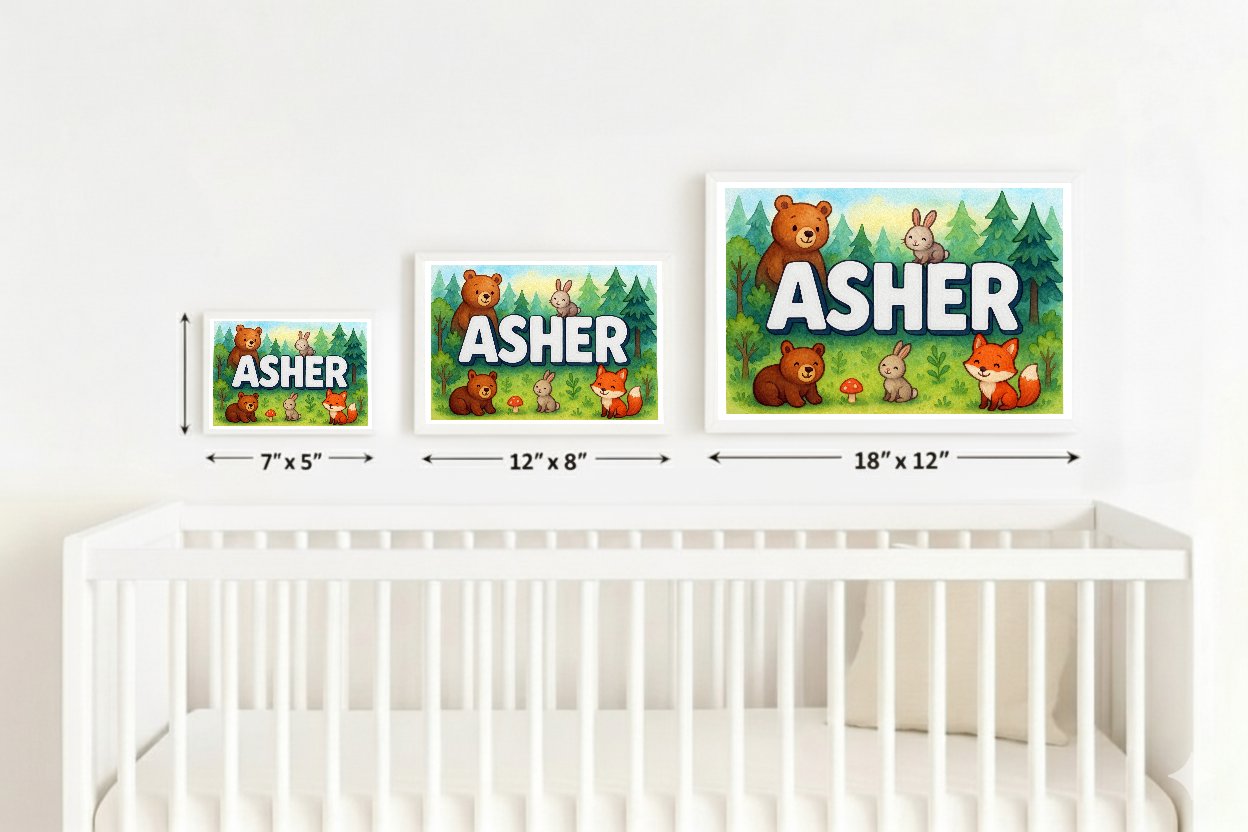Personalized name art for Asher