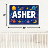 Adventurous personalized space name art for Asher