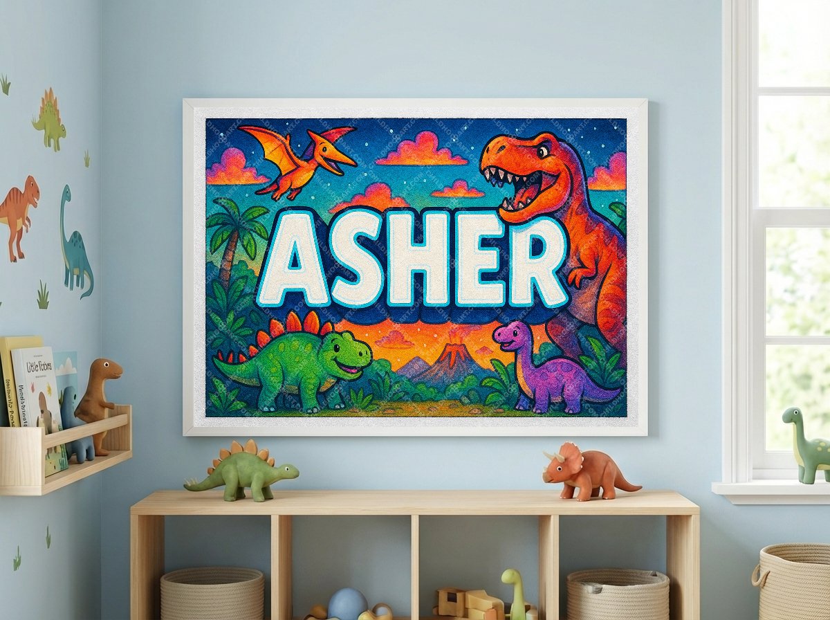 Personalized name art for Asher