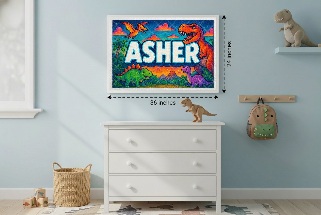 Personalized name art for Asher