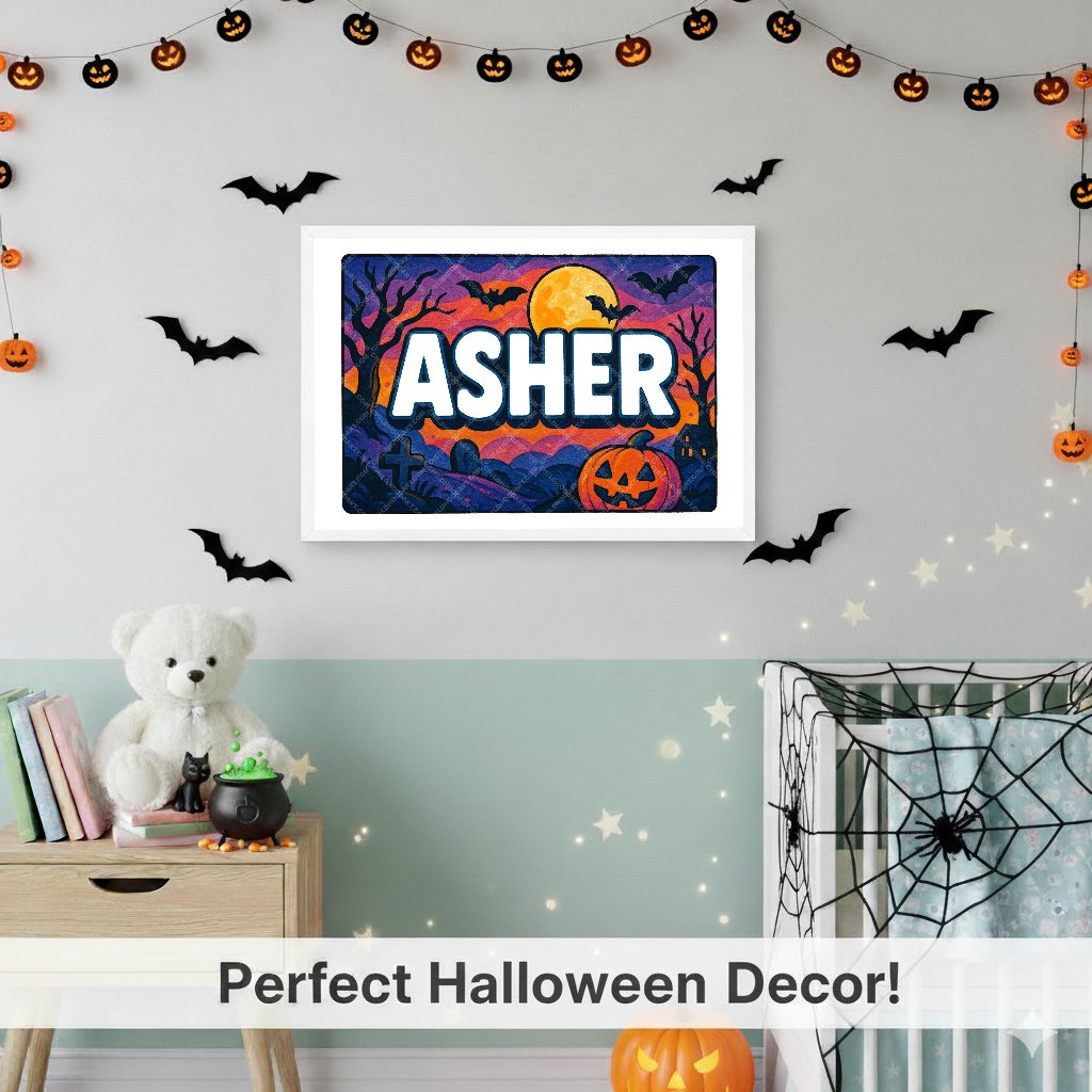 Personalized name art for Asher