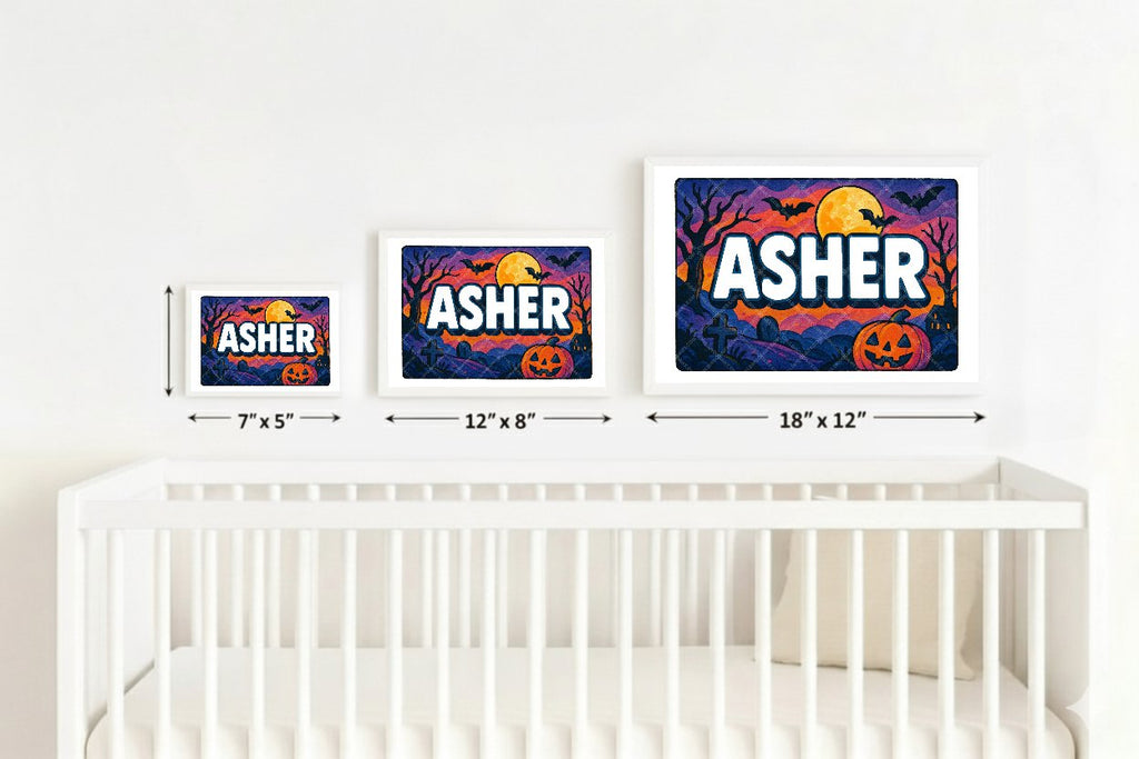 Personalized name art for Asher