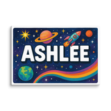 Adventurous ashlee Space Explorer Name Art