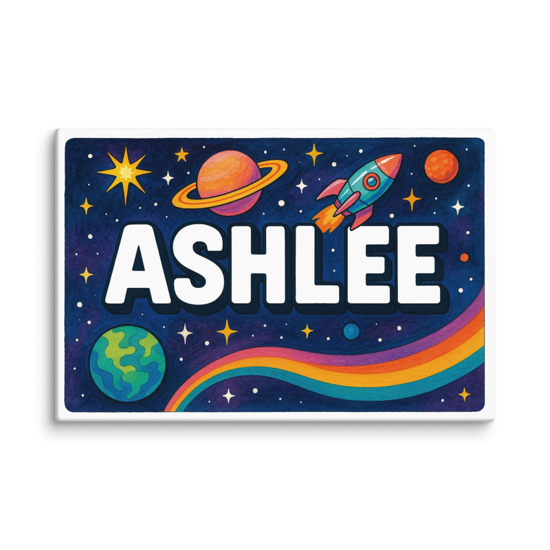 Adventurous ashlee Space Explorer Name Art