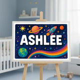 Adventurous ashlee Space Explorer Name Art