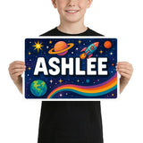 Adventurous ashlee Space Explorer Name Art
