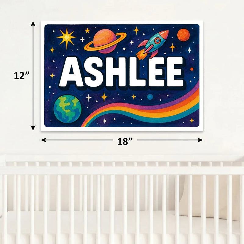 Adventurous ashlee Space Explorer Name Art