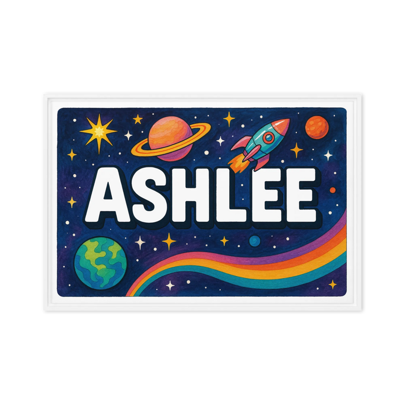Adventurous ashlee Space Explorer Name Art