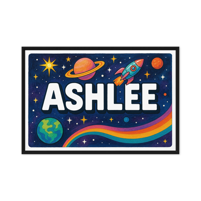 Adventurous ashlee Space Explorer Name Art