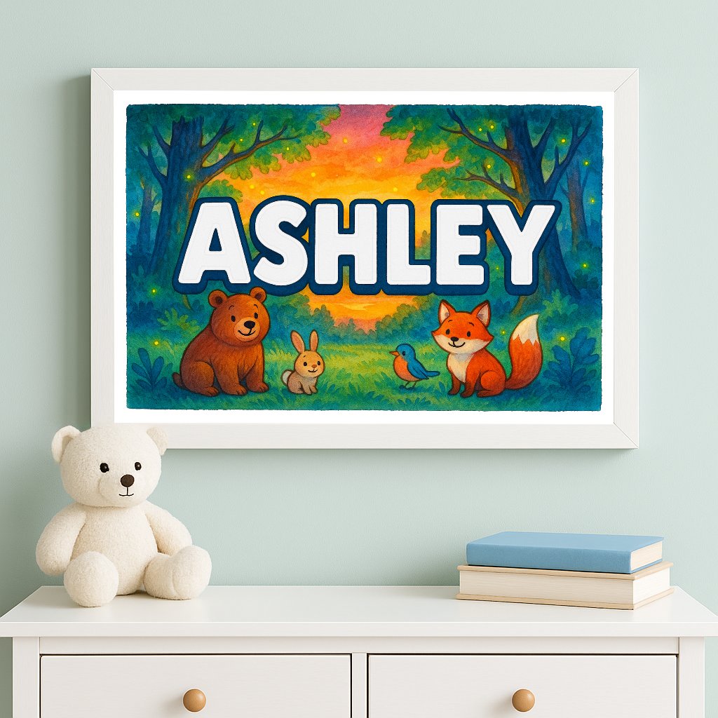 Personalized name art for Ashley