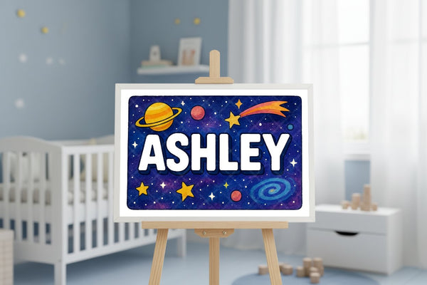 "Ashley" Amongst the Stars Personalized Space Artwork