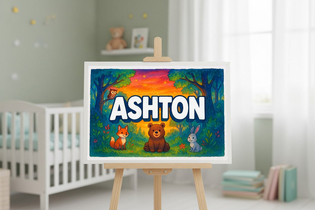 Personalized name art for Ashton