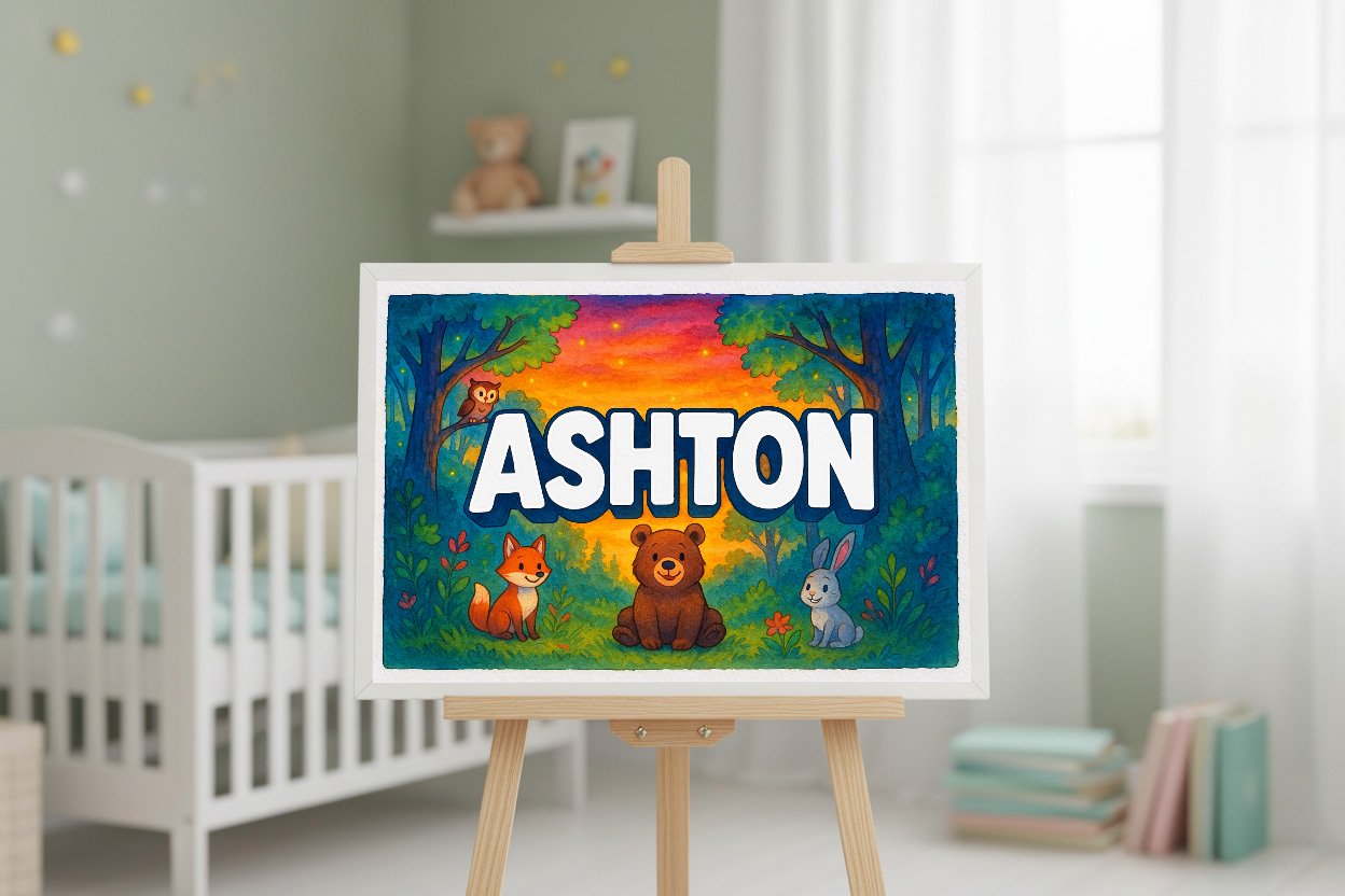 Personalized name art for Ashton