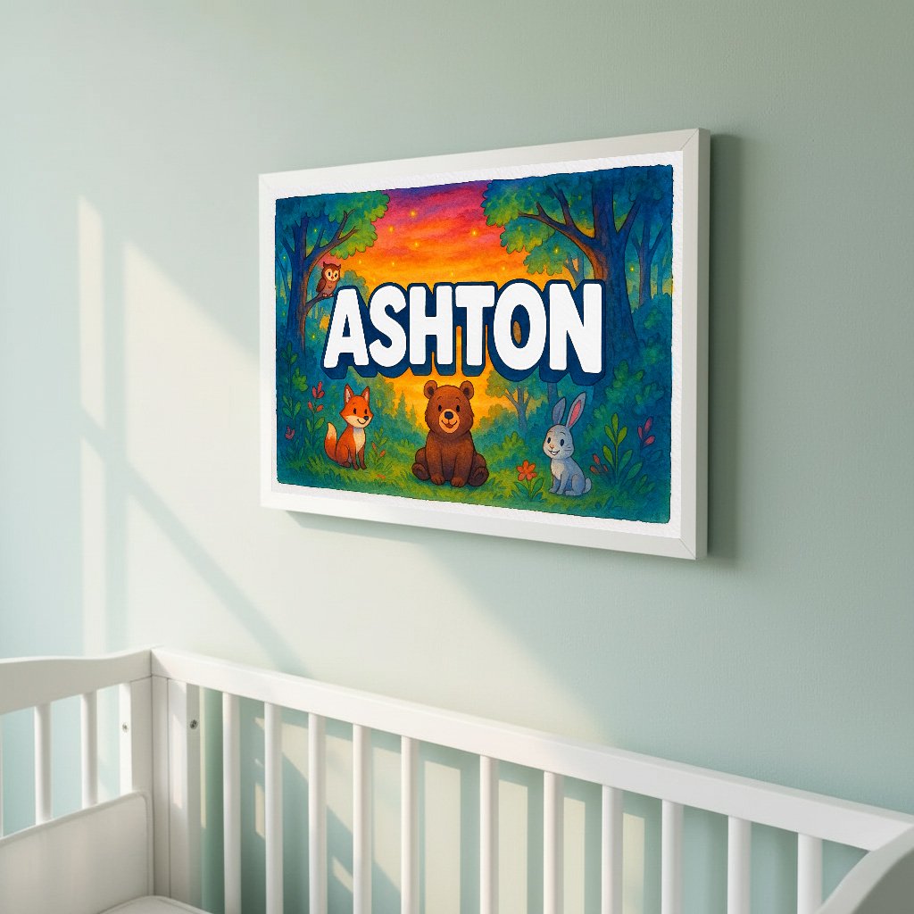 Personalized name art for Ashton
