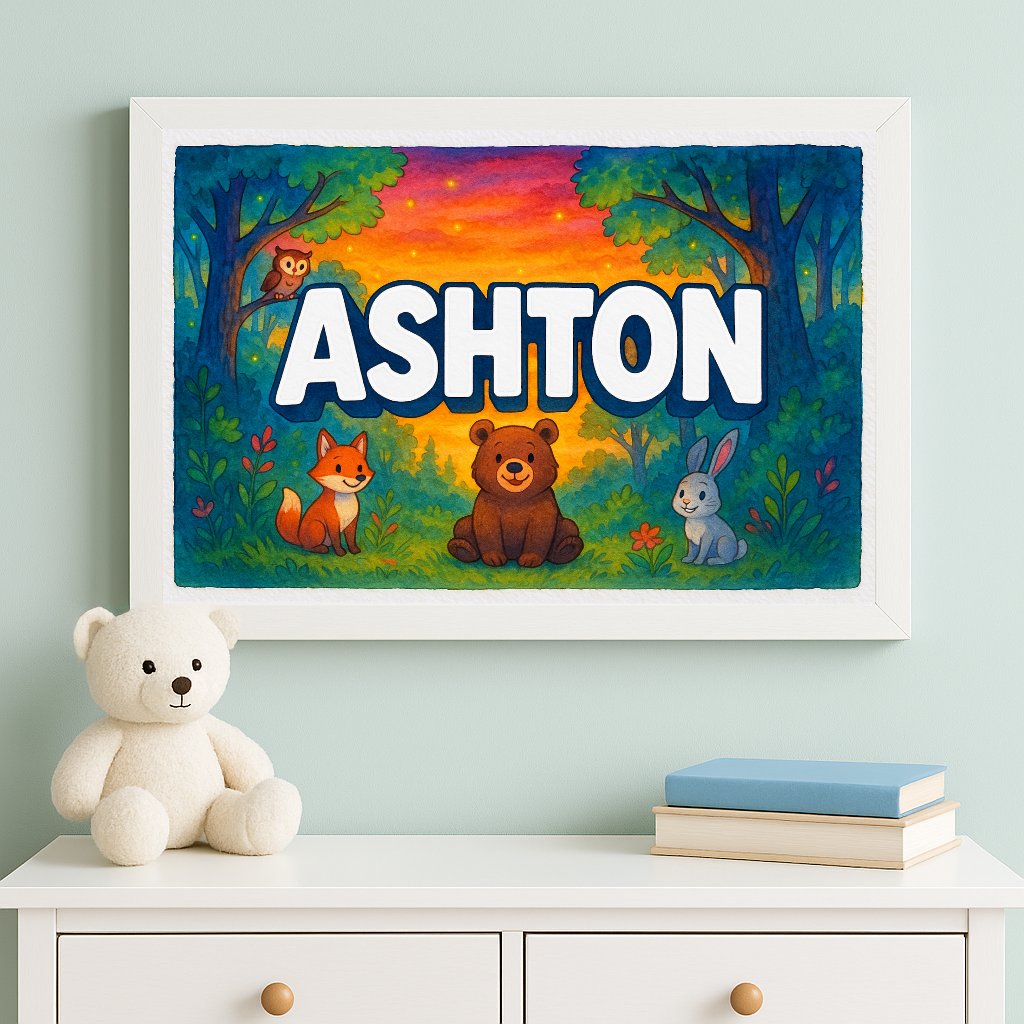 Personalized name art for Ashton