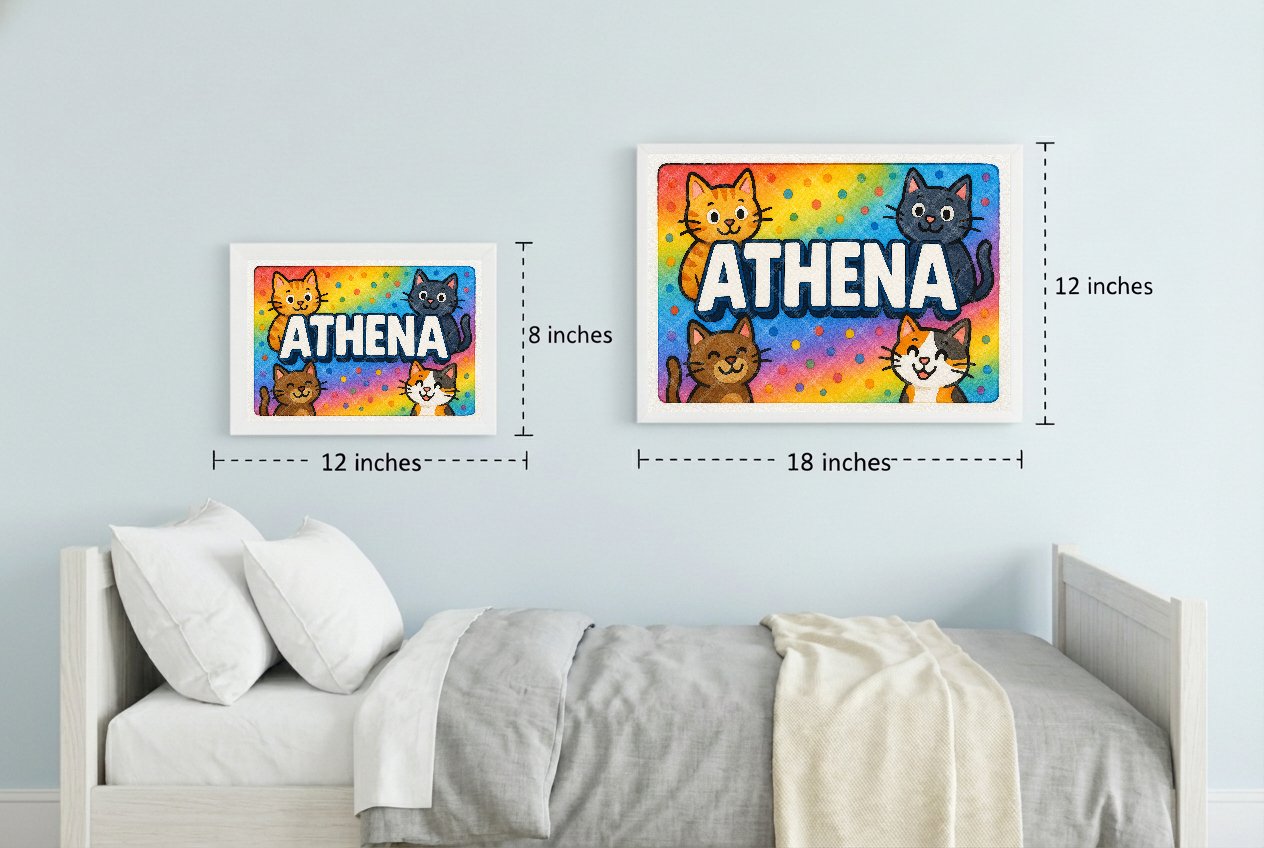 Personalized name art for Athena