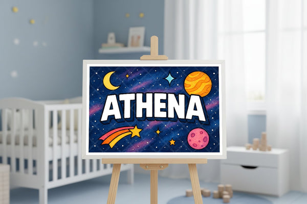 "Athena" Amongst the Stars Personalized Space Artwork