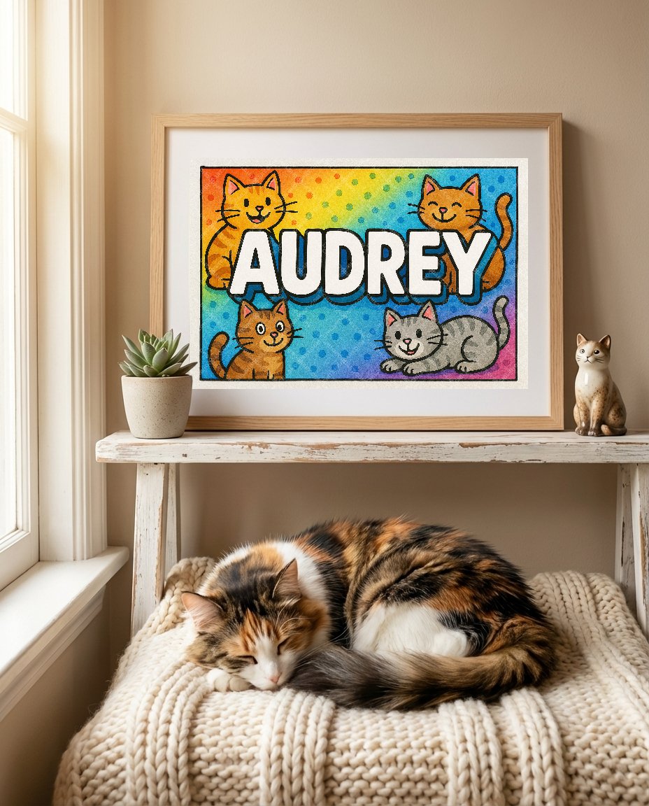Personalized name art for Audrey