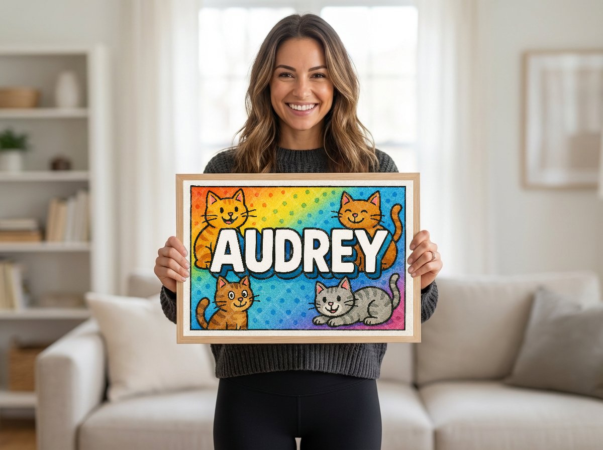 Personalized name art for Audrey