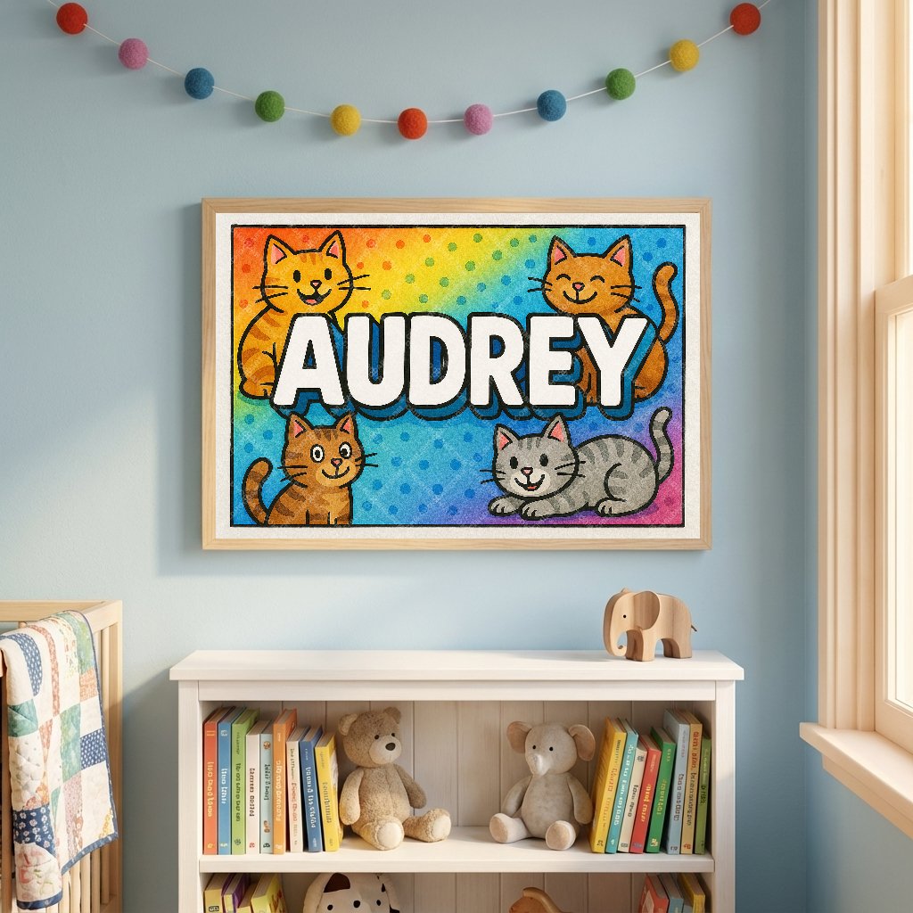 Personalized name art for Audrey
