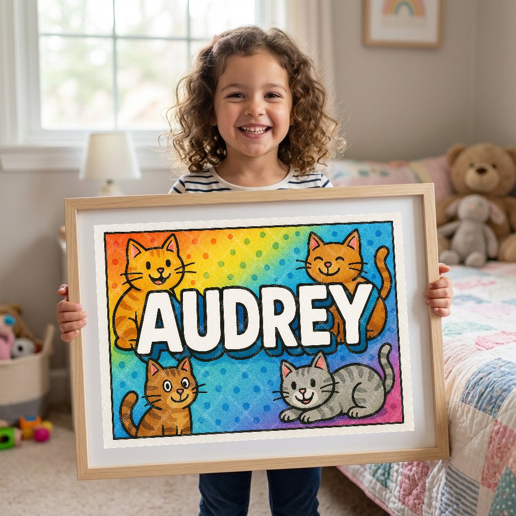 Personalized name art for Audrey